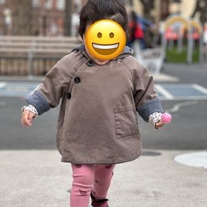 Toddler MAKIE GASA JACKET With Hood.!! Fleece lined and Front  Button.Size-2Y